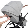 Kinderkraft B-Tour Wózek Głęboko-Spacerowy + Fotelik 0-13 kg Zestaw 3w1 Light Grey