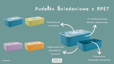 Sassi Plastikowy lunchbox pojemnik z rPET Słonik