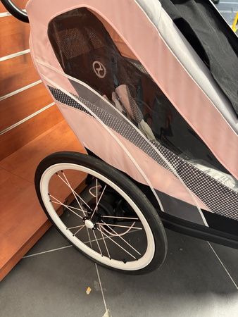 [OUTLET] Cybex Zeno Wielofunkcyjna Przyczepka Do Biegania Do Roweru Cybex Sports Silver Pink