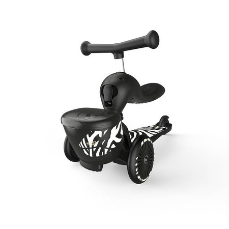 [OUTLET] Scootandride Highwaykick 1 Lifestyle 2w1 Jeżdzik i Hulajnoga Trójkołowa z Zamykanym Schowkiem 1-5 lat Zebra