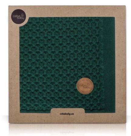 Ceba Kocyk Dziany 90x90  Fale Emerald