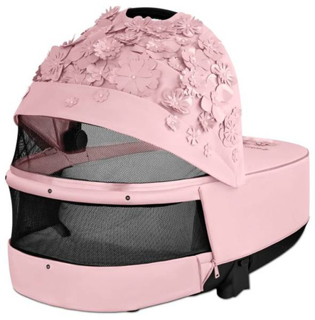 Cybex e-Priam 3.0 Rama ze Stelażem Siedziska + Gondola Wózek Głęboki Pale Blush Simply Flowers