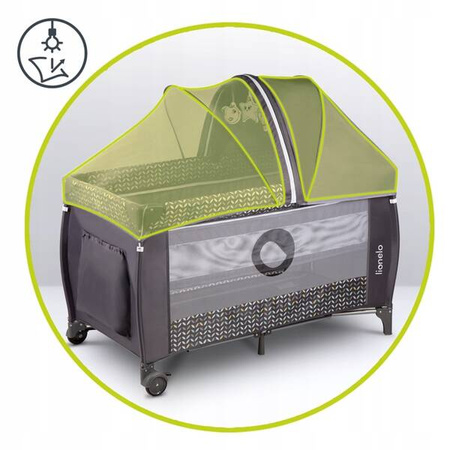 Lionelo Sven Plus Łóżeczko Turystyczne Grey Scandi