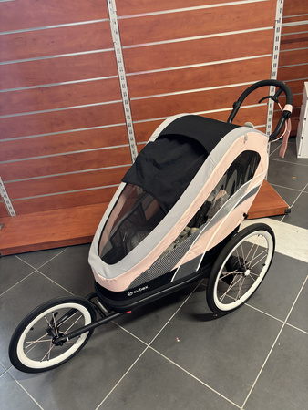 [OUTLET] Cybex Zeno Wielofunkcyjna Przyczepka Do Biegania Do Roweru Cybex Sports Silver Pink