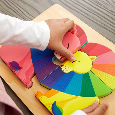 Mudpuppy Pierwsze puzzle drewniane 3D Zakochane lwy 8 elementów 1+