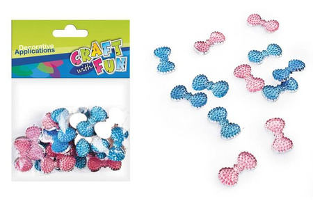 Craft With Fun Ozdoba Dekoracyjna Kryształki Kokarda 30szt