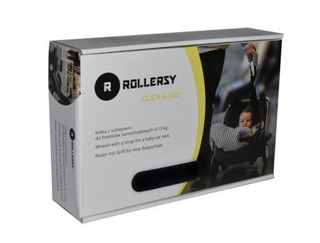 Rollersy Adaptery Z Kółkami Do Fotelików Samochodowych  Black