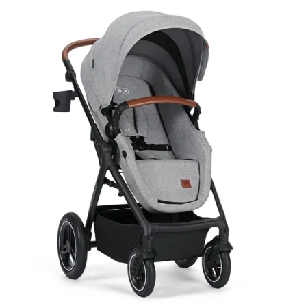Kinderkraft B-Tour Mink Pro Wózek Głęboko-Spacerowy + Fotelik 0-13 kg Zestaw 3w1 Light Grey