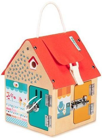 Lilliputiens Drewniany Domek Manipulacyjny Z Zamkami Lisek Włamywacz 3 Lata+