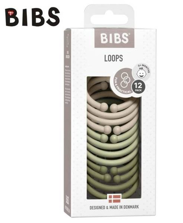 Bibs Loops Multifunkcyjne Ogniwa 12szt. Vanilla & Sage & Olive
