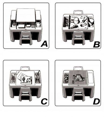 Tega Teggi Multifun 2+1 Komplet Stolik + Krzesełka Szary / Różowy / Turkusowy
