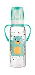 Canpol Babies Butelka 250 Ml Dekorowana + Uchwyt  (Bpa 0%) Kolekcja Wesołe Zwierzaki