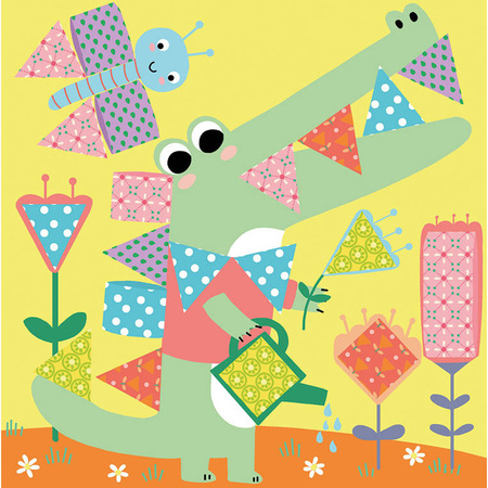 Janod Zestaw kreatywny Wycinanki przyklejanki My arts & crafts 4+