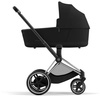 Cybex e-Priam 3.0 Rama ze Stelażem Siedziska + Gondola Wózek Głęboki Eco Onyx Black