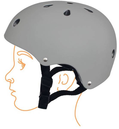 Kinderkraft Safety Kask z Naklejkami Grey