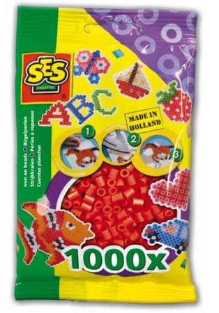 Ses Creative Koraliki do Prasowanek 1000szt. Czerwone