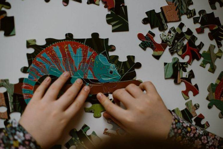Mudpuppy Puzzle Świecące W Ciemności Żaby I Jaszczurki 100 Elementów 5+