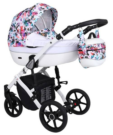 Kunert Lavado Wózek Głęboko-Spacerowy Ananasy + Biały Biała Rama Koła Żelowe