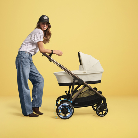Cybex E-Gazelle S Wspomagany Wózek Spacerowy Rama Taupe Stormy Blue