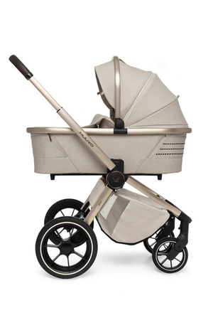 Muuvo Quick Boho Wózek Głęboko-Spacerowy Brown + Cybex Aton B2 i-Size Fotelik Samochodowy 0-13kg + Baza One Volcano Black