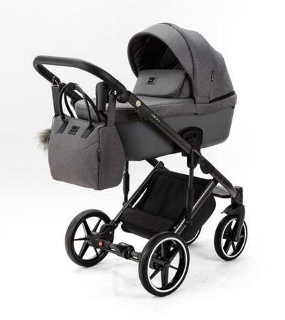 [OUTLET] Adamex Lumi Air Lux Wózek Głęboko-Spacerowy PS-108 Stelaż Ciemny Grafit