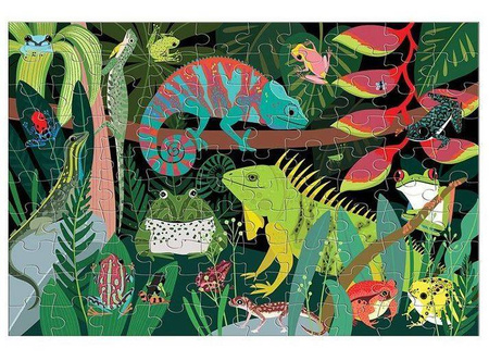Mudpuppy Puzzle Świecące W Ciemności Żaby I Jaszczurki 100 Elementów 5+