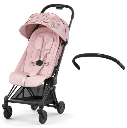 Cybex Coya Wózek Spacerowy Simply Flowers Pale Blush + Pałąk do Wózka