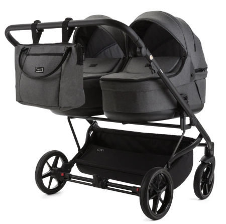 Adamex Leo Wózek Głęboko-Spacerowy Blizniaczy TK-57 Grafitowy