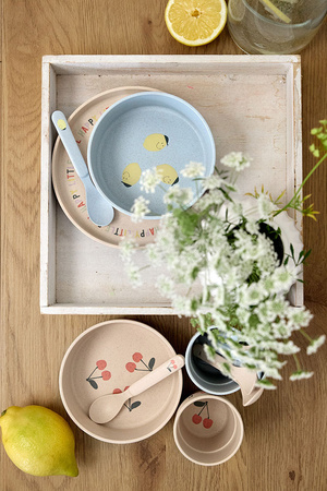 Lassig Komplet naczyń dla dzieci Happy Fruits Lemon