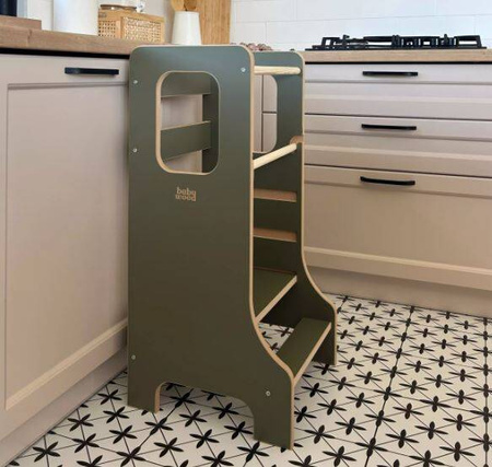 Baby Wood Slim M Kitchen Helper Oliwkowy
