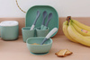 Beaba Zestaw 4 łyżeczek silikonowych 4 m+ Mineral grey/Sage green