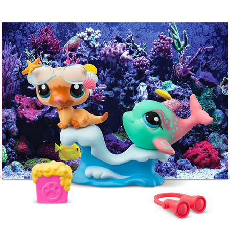 Tm Toys Littlest Pet Shop Zestaw 2 figurek Petfluencers Podwodna Przygoda LPS00560