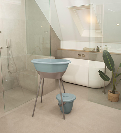 Luma Zestaw Kąpielowy 8 Elementów Wanienka i Akcesoria Ice Blue