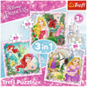 Trefl Puzzle 3w1 Roszpunka, Aurora, Arielka 34842