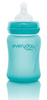 Everyday Baby, Szklana butelka ze smoczkiem S reagująca na temperaturę, 150 ml Turkusowy