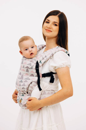 LennyLamb Nosidełko LennyLight Z Tkaniny Żakardowej 61% Bawełna, 39% Wiskoza Bambusowa, Rozmiar Standard - Eagle Rocks - Peak