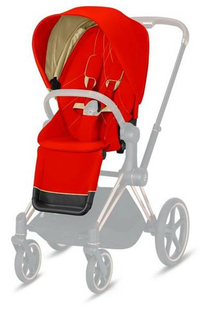 Cybex e-Priam 4.0 Rama ze Stelażem Siedziska + Tapicerka Wózek Spacerowy Autumn Gold