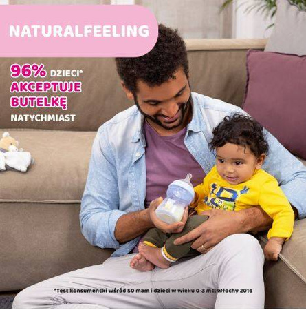 Chicco Butelka Natural Feeling Plastikowa 0m+ 150 ml