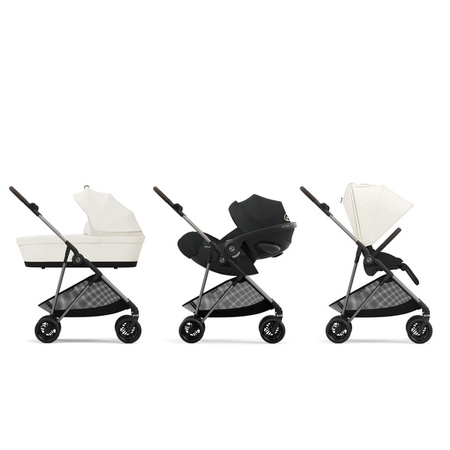 Cybex Melio Wózek Głęboko-Spacerowy Canvas White