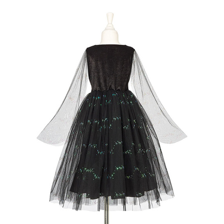 Souza! Kostium sukienka tiulowa z cekinami i lampkami LED czarownica Agatha 8-10 lat