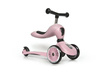 Scootandride Highwaykick 1 Jeździk i Hulajnoga 2w1 1-5 lat + Scootandride Kask Dla Dzieci S-M Rose