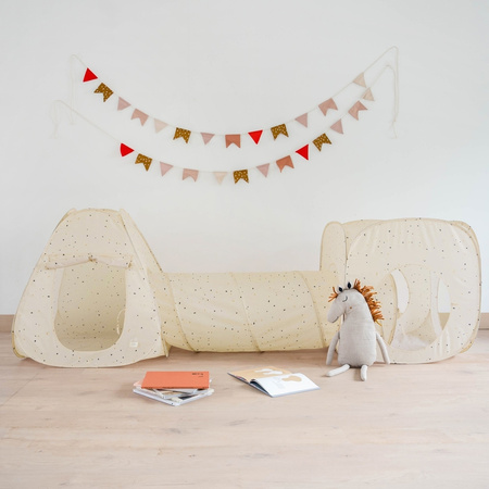3 Sprouts Zestaw Namiotów Dla Dzieci z Tunelem 3w1 Terrazzo Beige