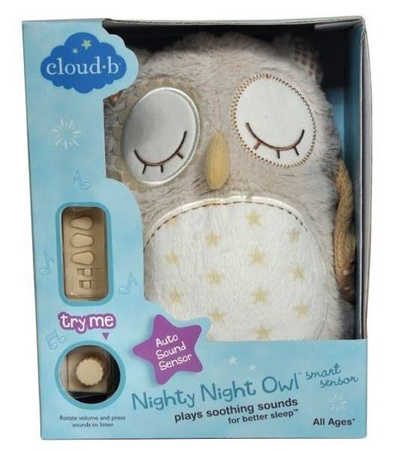 Cloud B Nighty Night Owl Smart Sensor  Szumiąca Sowa z Czujnikiem Dźwięku i Pozytywką