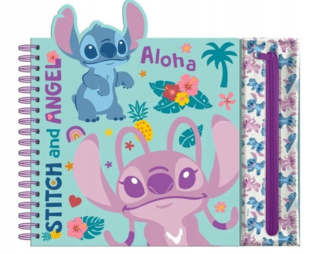 Kids Euroswan Zestaw kreatywny piórnik kredki naklejki - Lilo & Stitch