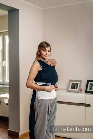 LennyLamb Chusta do noszenia dzieci, elastyczna - Czarny - rozmiar standardowy 5.0 m  (100% bawełna)