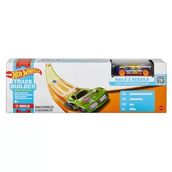 Hot Wheels Track Builder Unlimited - Zestaw Torów Podstawowych + Pojazd 