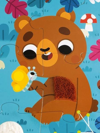 Janod Puzzle Sensoryczne 20 Elementów Leśne Zwierzęta