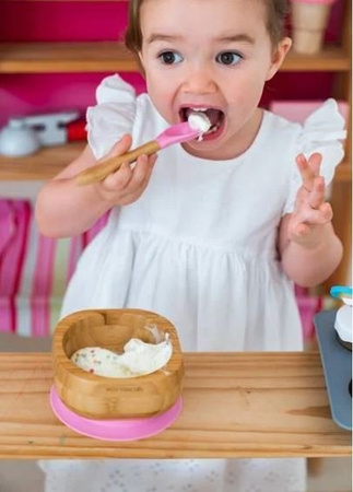 Eco Rascals Miseczka Bambusowa z Przyssawką i Łyżeczką  Żółty