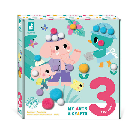 Janod Zestaw kreatywny Pompony My arts & crafts 3+