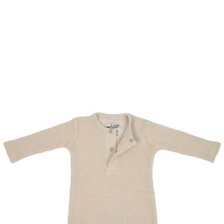 Lodger Pajacyk piżamka niemowlęca bawełniana beżowa Ciumbelle Ivory r. 62